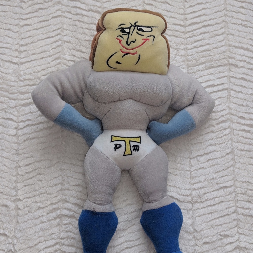Powdered Toast Man Nickelodeon Ren & Stimpy Plush Vintage Rare Stuffed Animal